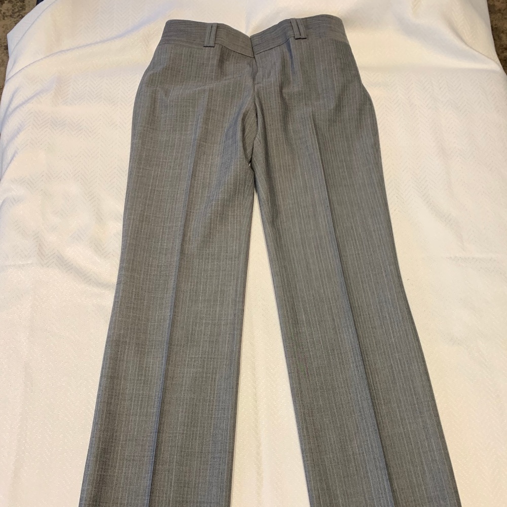 Banana Republic Logan Pant, 0Petite, Grey and White Stripe